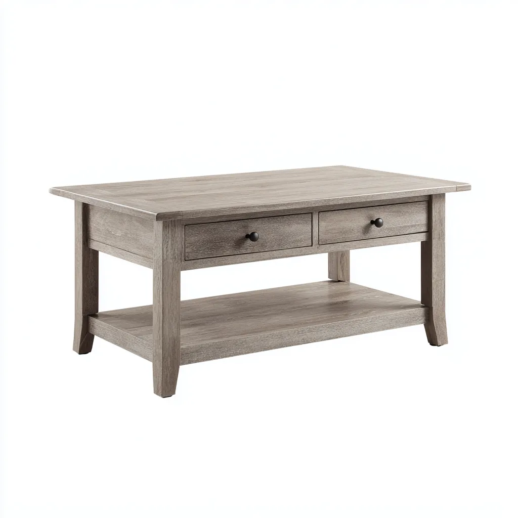 Tavolino Da Caffè-Legno-115X60X48 Cm-Grigio Legno-Design Classico-Airyene