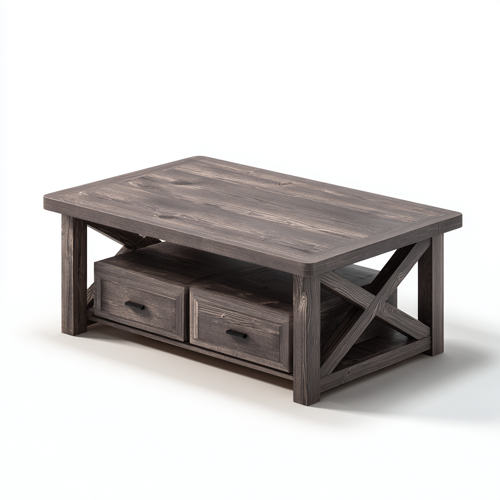 Tavolino Da Caffè-Legno-115X65X48 Cm-Marrone-Design Moderno-Airyene