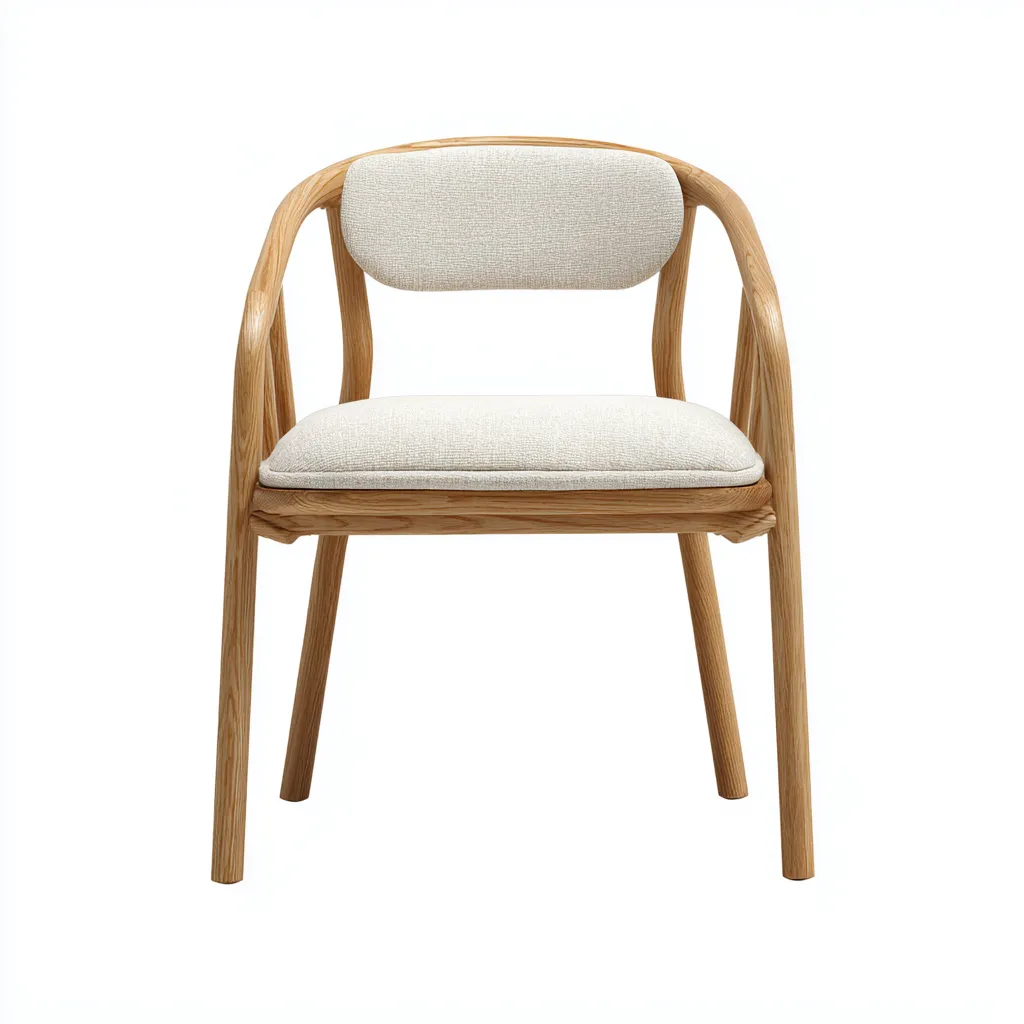 Poltrona Da Giardino - Legno E Tessuto - 58X54X82 Cm - Naturale-Beige - Stile Scandinavo-Airyene