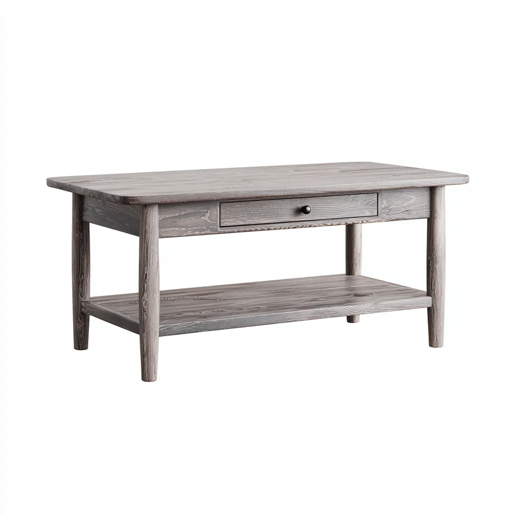 Tavolino Da Caffè-Legno-110X55X45 Cm-Grigio Legno-Design Classico-Airyene