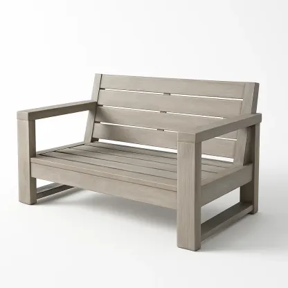 Panchina in legno grigio-Livinistry