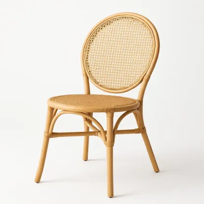 Sedia per il tempo libero in rattan rotonda-Livinistry