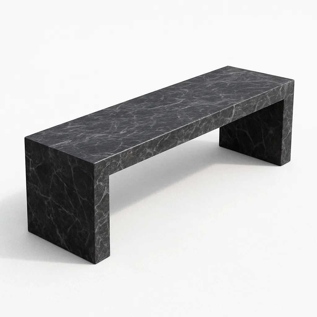 Panchina in marmo nero-Livinistry