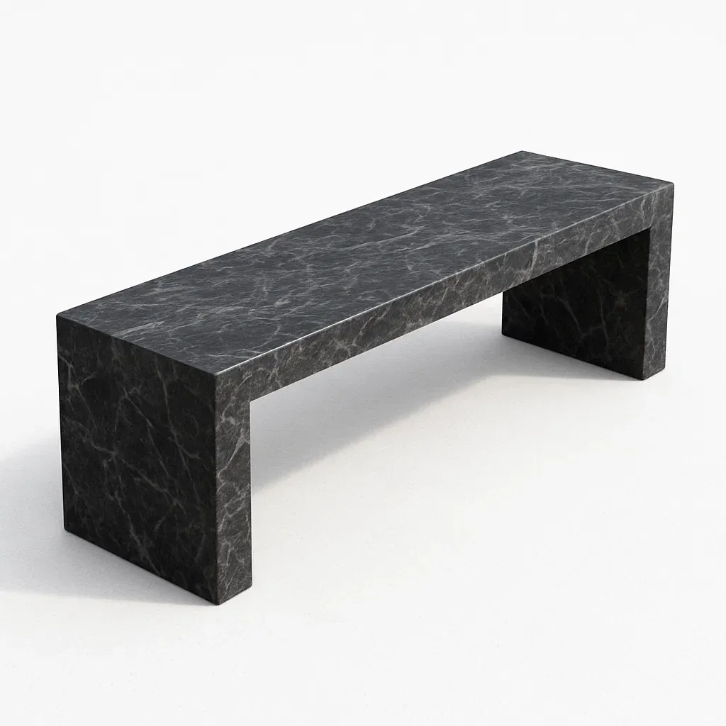 Panchina in marmo nero-Livinistry