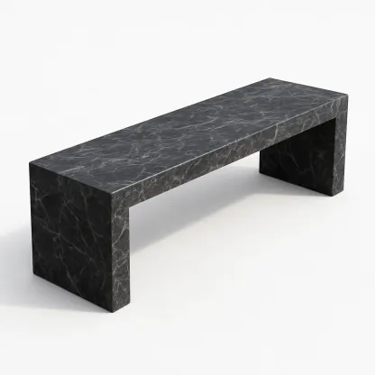 Panchina in marmo nero-Livinistry