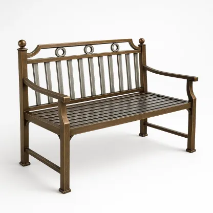 Panchina in alluminio con finitura bronzo-Livinistry