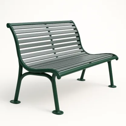 Panchina in metallo verde-Livinistry