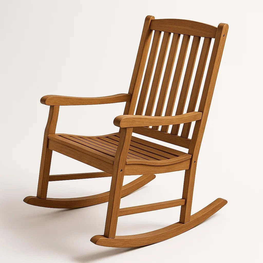 Sedia a dondolo in legno massello-Livinistry