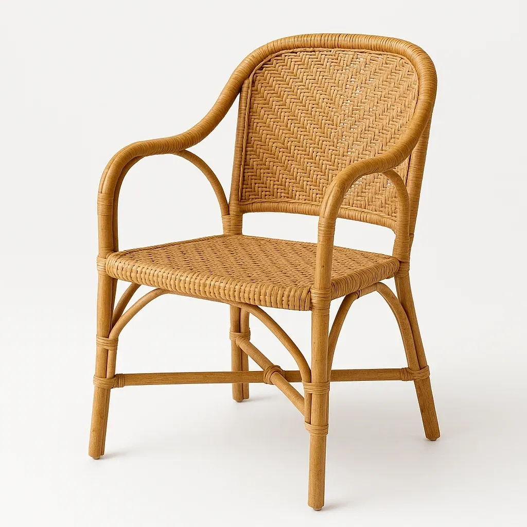 Sedia in rattan con intreccio-Livinistry