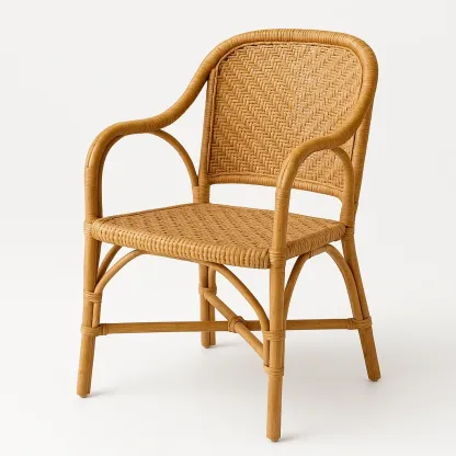 Sedia in rattan con intreccio-Livinistry
