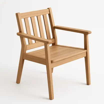 Sedia in legno di rovere 60×55×80 cm-Livinistry