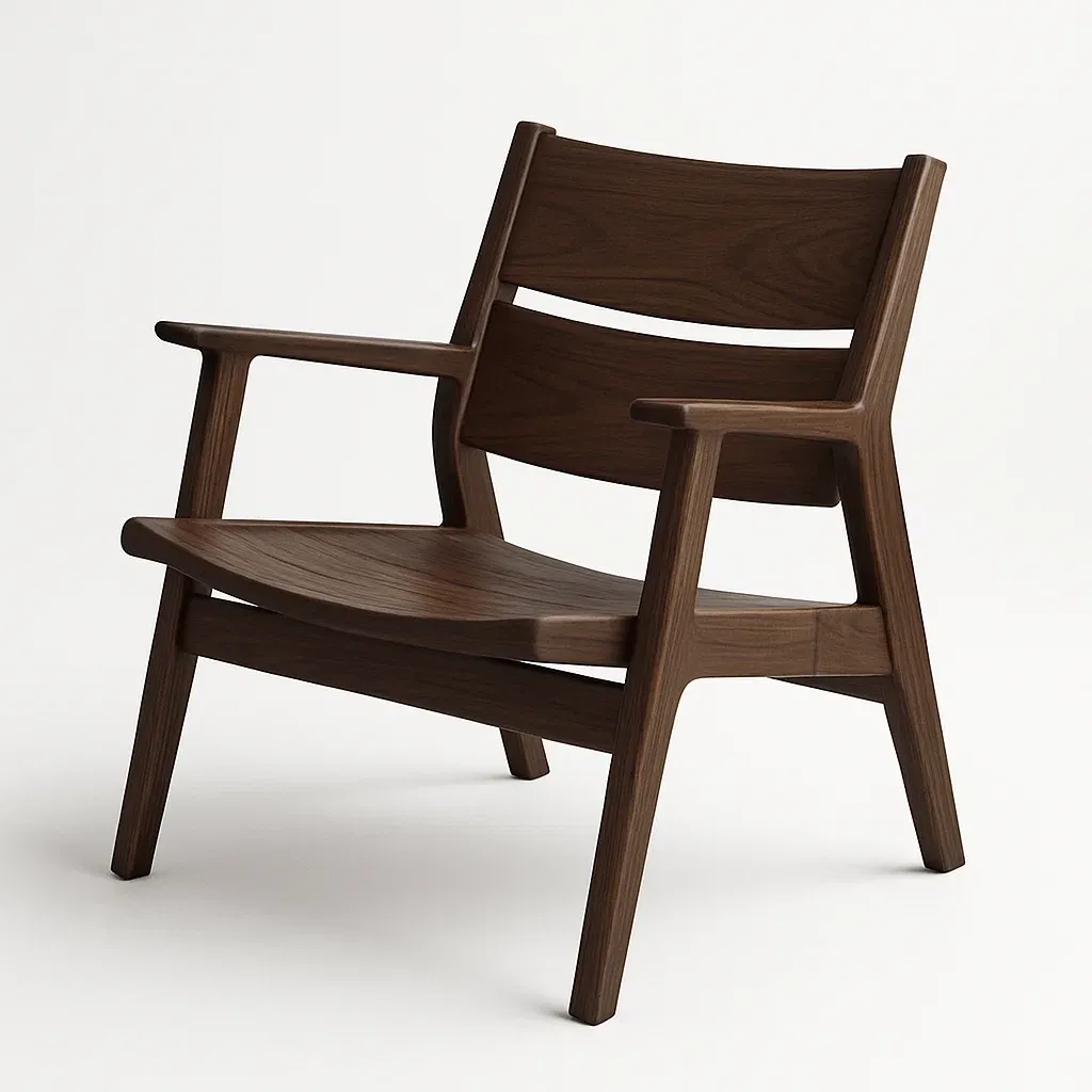 Sedia in legno massello marrone 70×65×80 cm-Livinistry