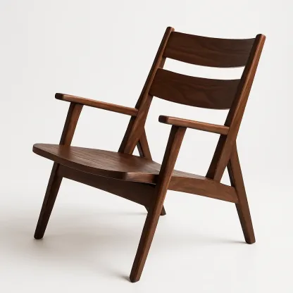 Sedia in legno di noce marrone con braccioli 75×70×85 cm-Livinistry