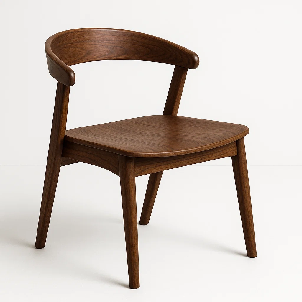 Sedia in legno massello noce-Livinistry