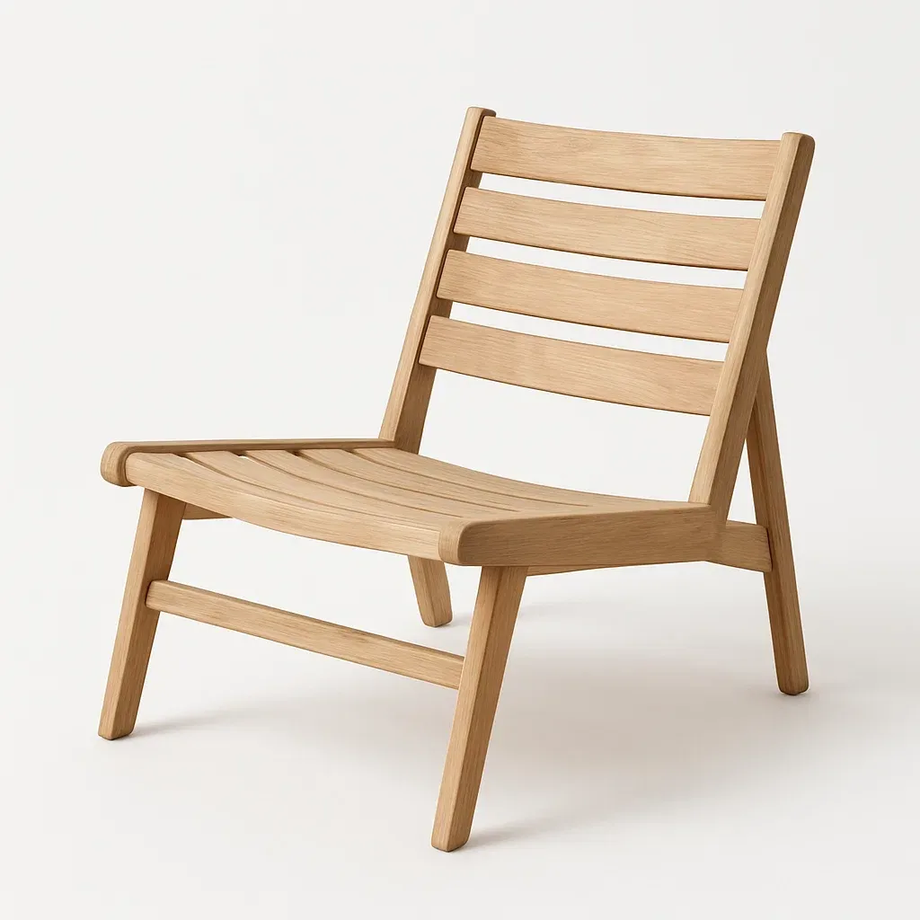 Sedia in legno di rovere naturale 60×75×70 cm-Livinistry