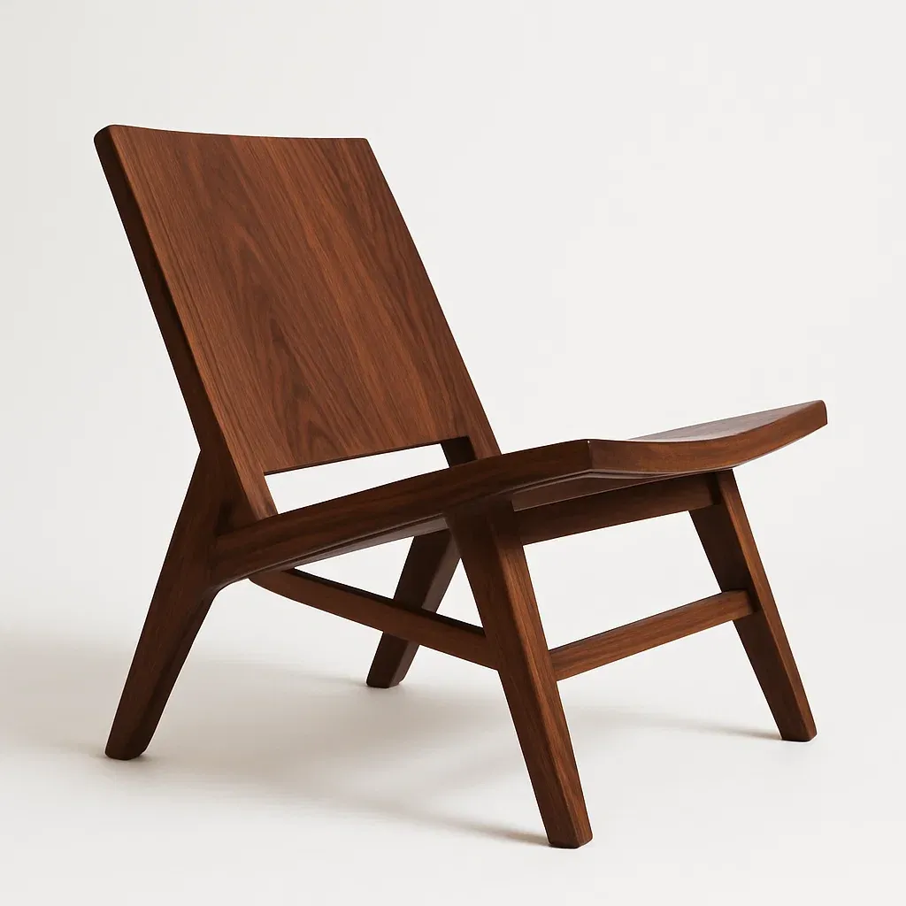 Sedia in legno massello marrone-Livinistry