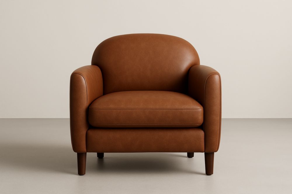 Poltrona in Pelle Sintetica Marrone