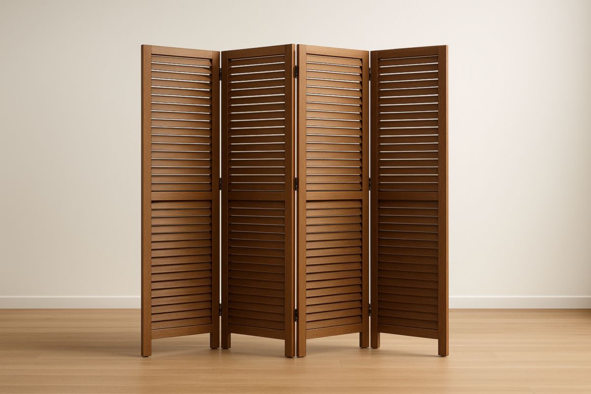 Paravento in Legno di Pino Marrone 180x160 cm