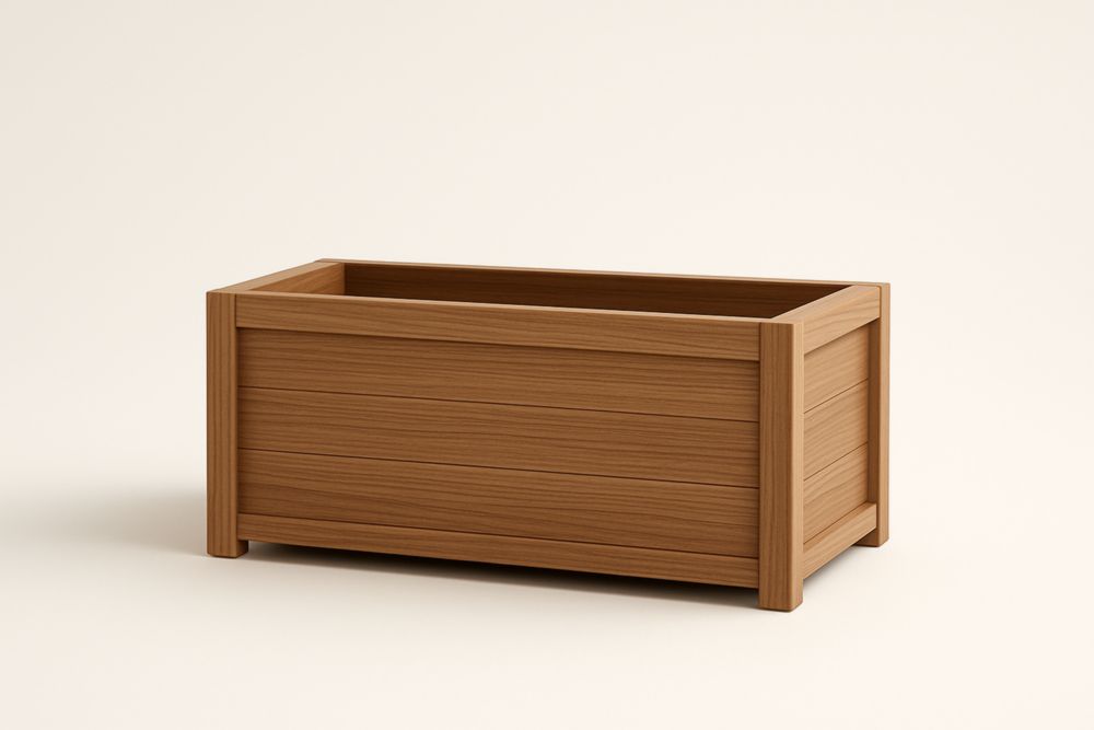 Fioriera Rettangolare Legno di Pino 80x40x30 cm(Lu×L×H)