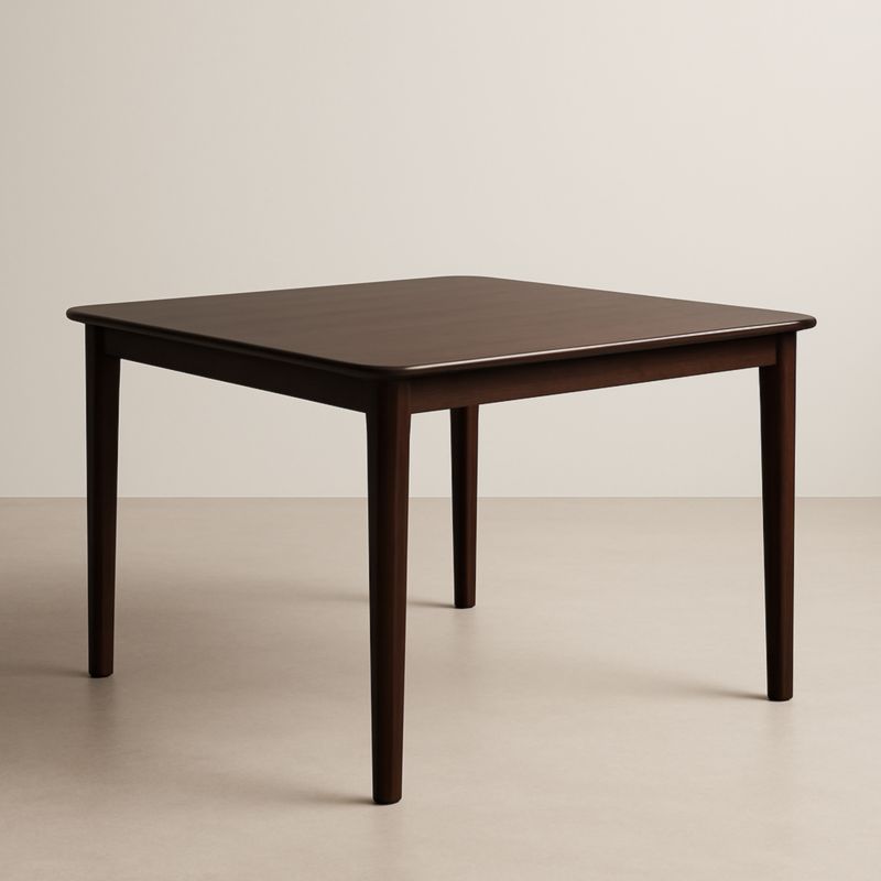 Tavolo da pranzo quadrato in legno massello marrone 90x90 cm