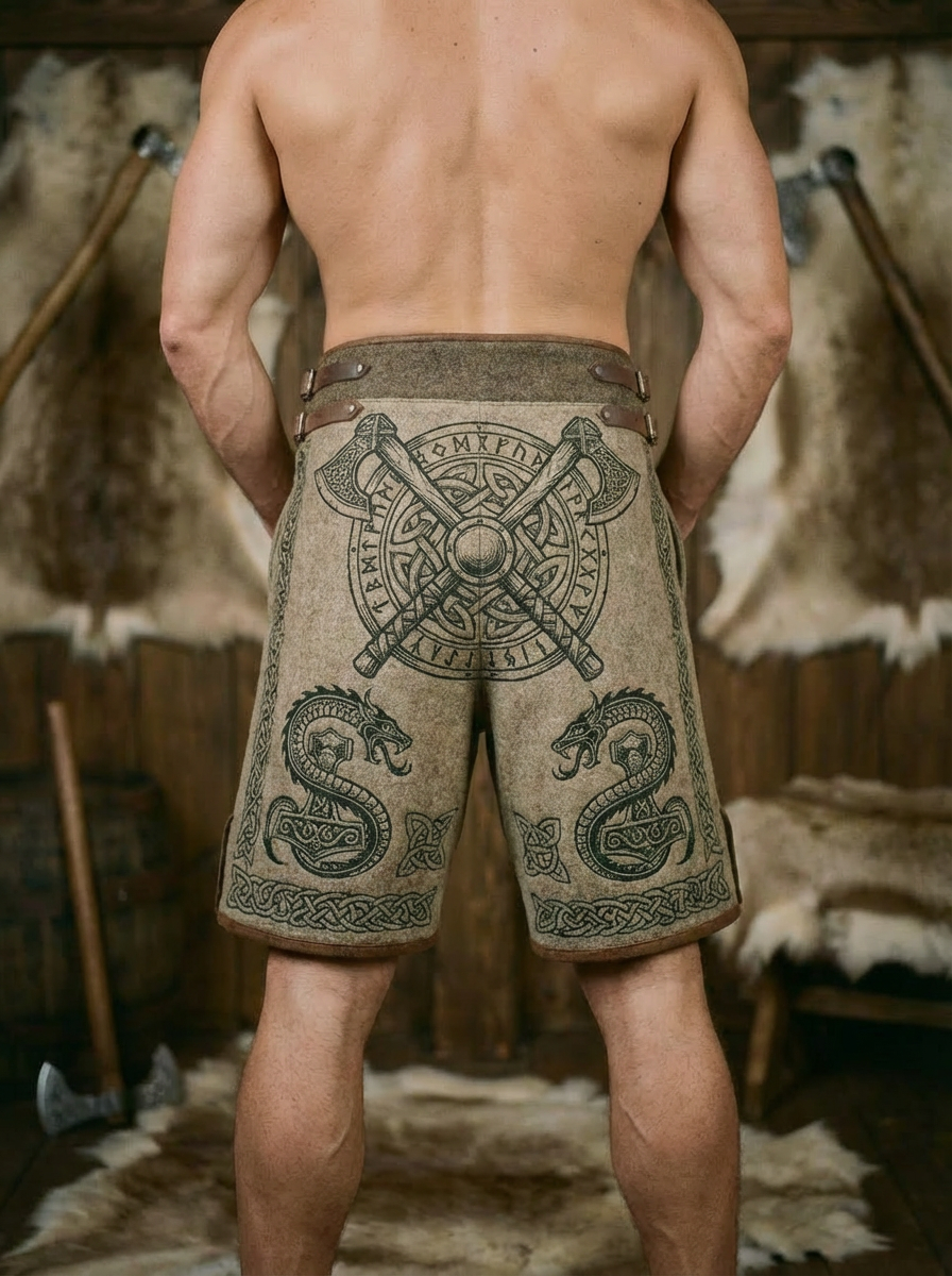 Viking Wolf Totem Combat Shorts
