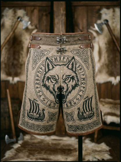 Viking Wolf Totem Combat Shorts