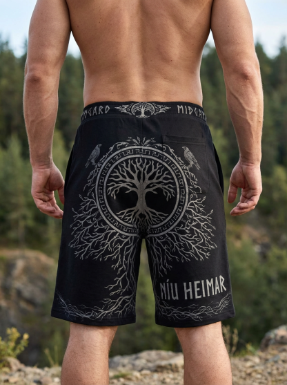 Shadow of Midgard: World Tree Heritage Black Shorts