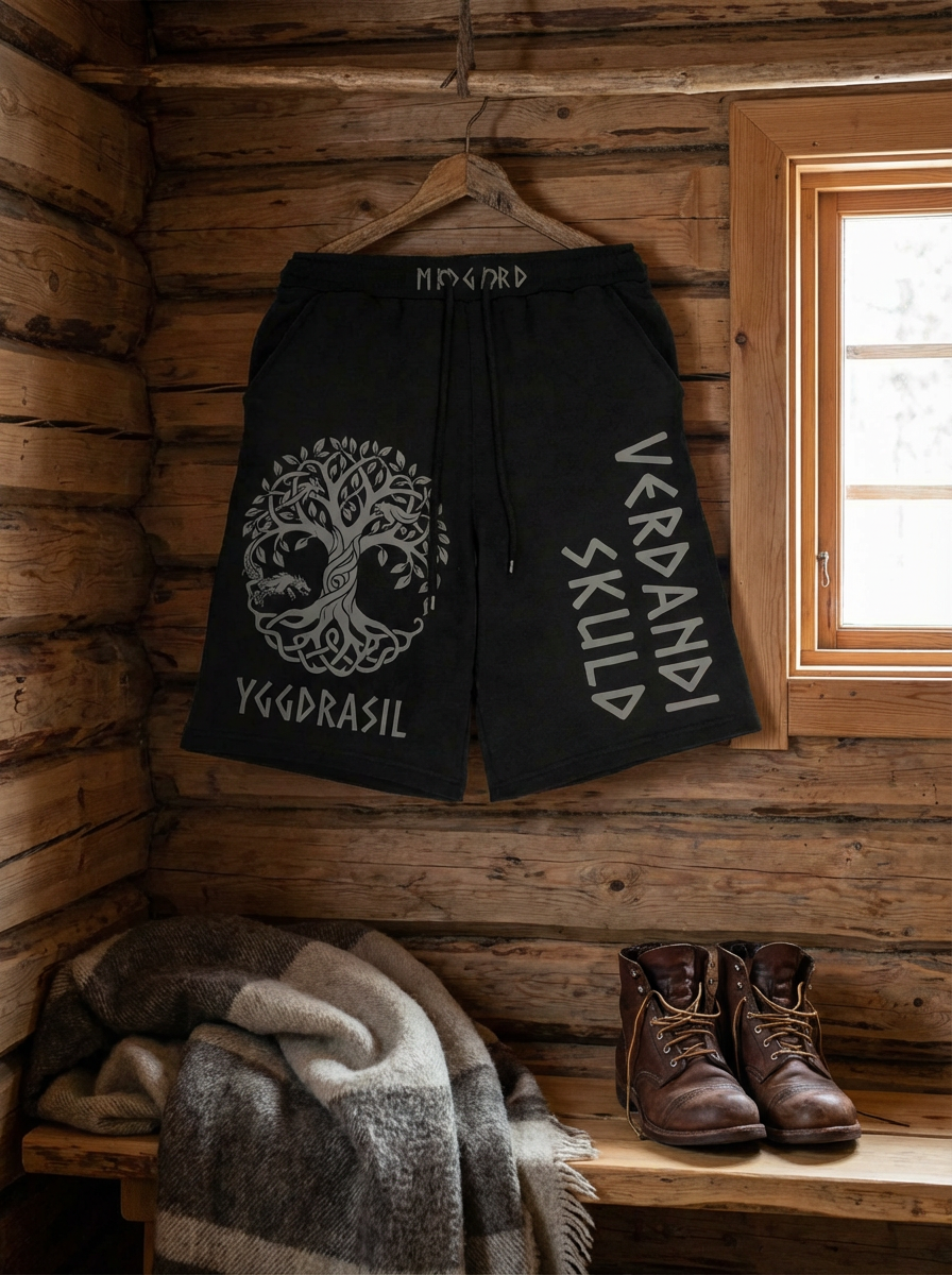 Shadow of Midgard: World Tree Heritage Black Shorts