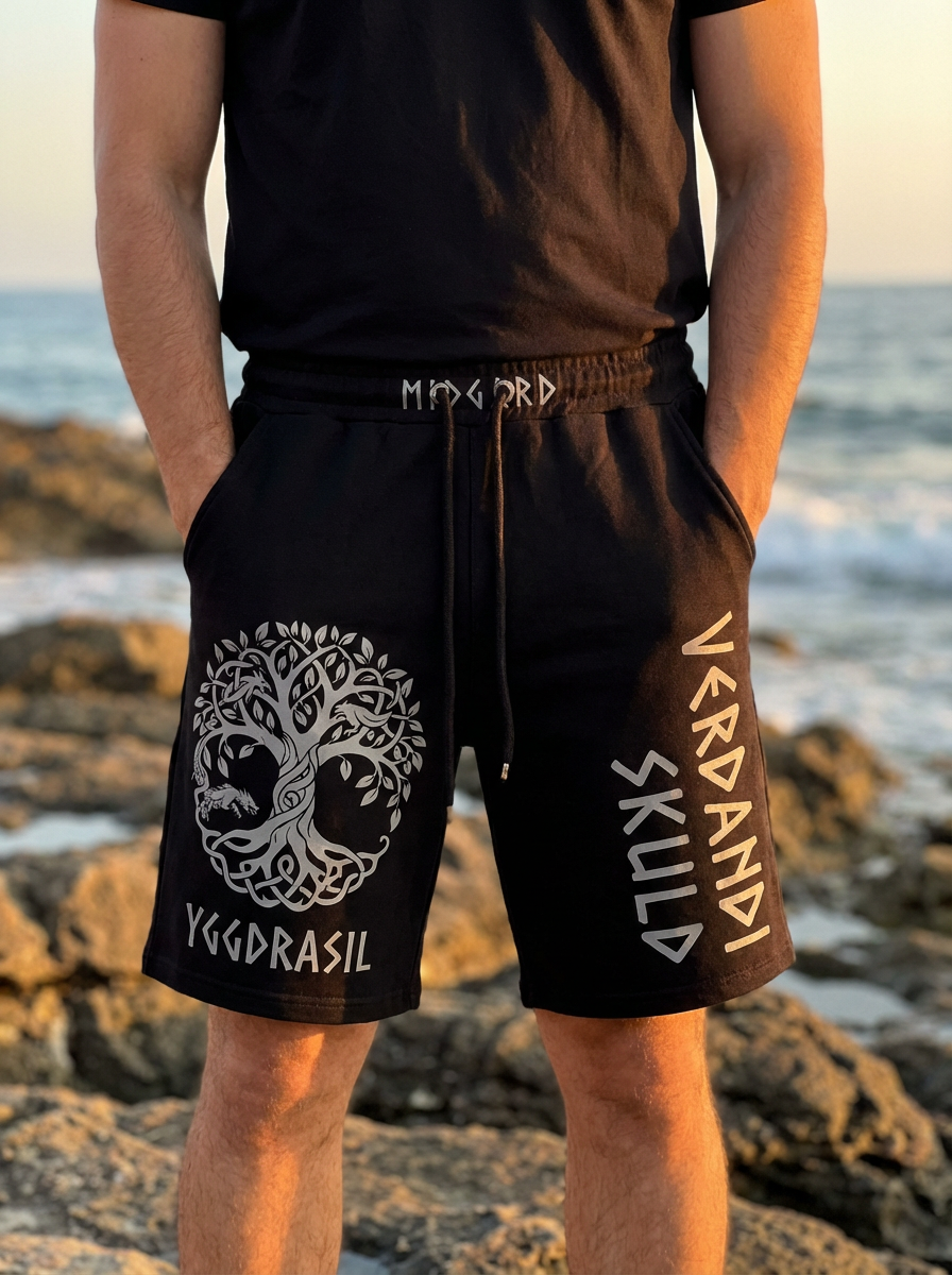 Shadow of Midgard: World Tree Heritage Black Shorts