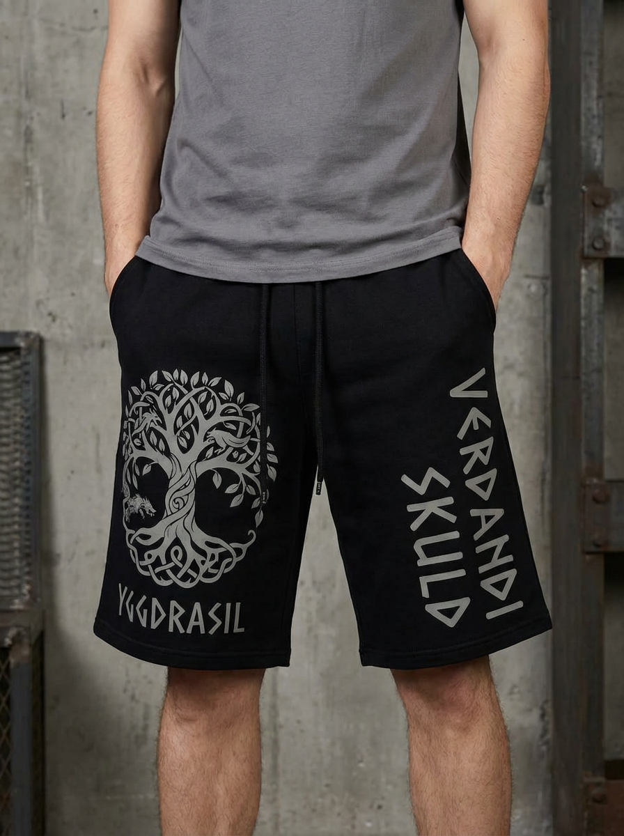 Shadow of Midgard: World Tree Heritage Black Shorts