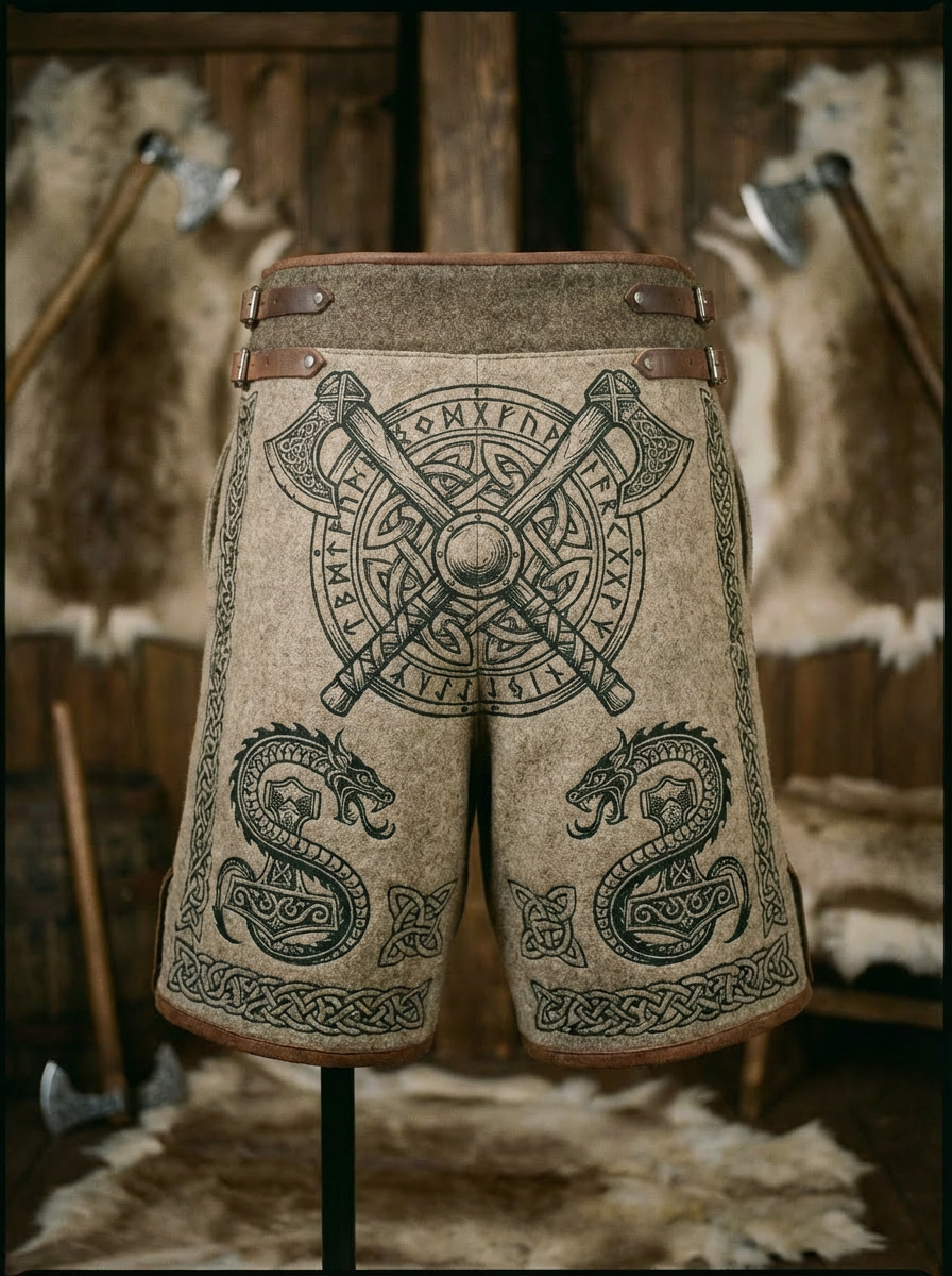 Viking Wolf Totem Combat Shorts