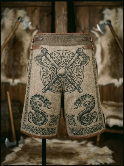 Viking Wolf Totem Combat Shorts