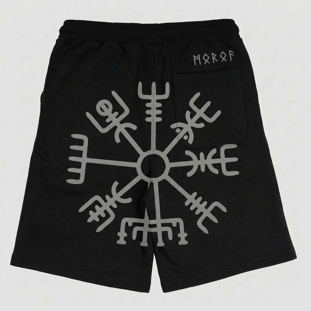 Nordic Legend: Thor’s Hammer Graphic Sweat Shorts