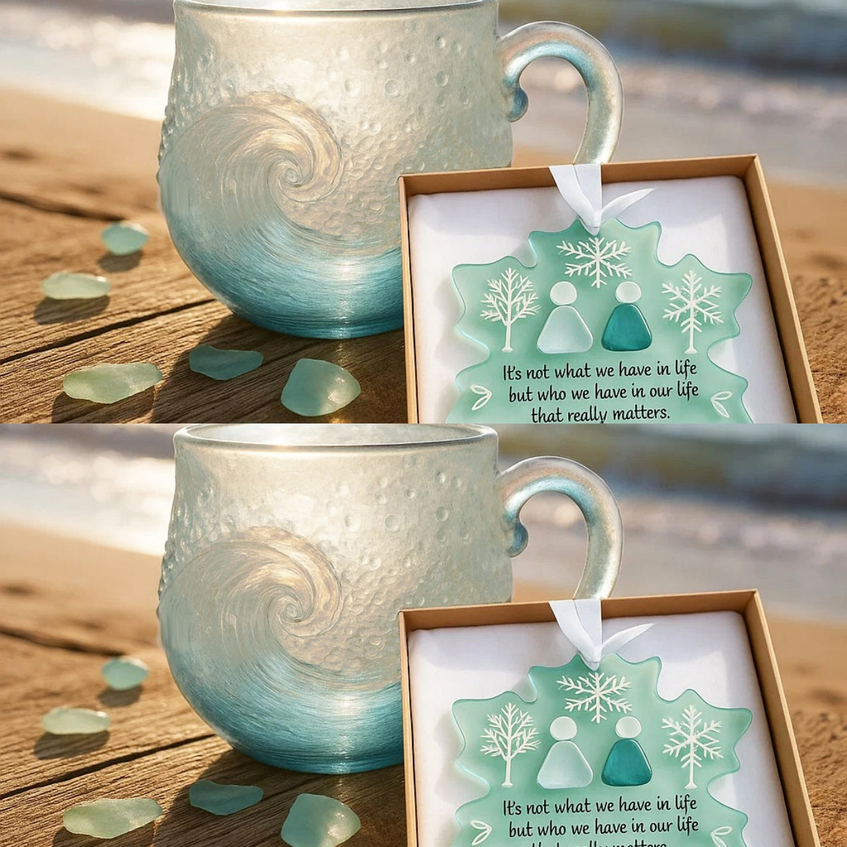 🎄Christmas Best Gifts🔥 Unique Handcrafted Sea Glass Ocean Wave Mug🎁Free Gifts-CYZARIZE