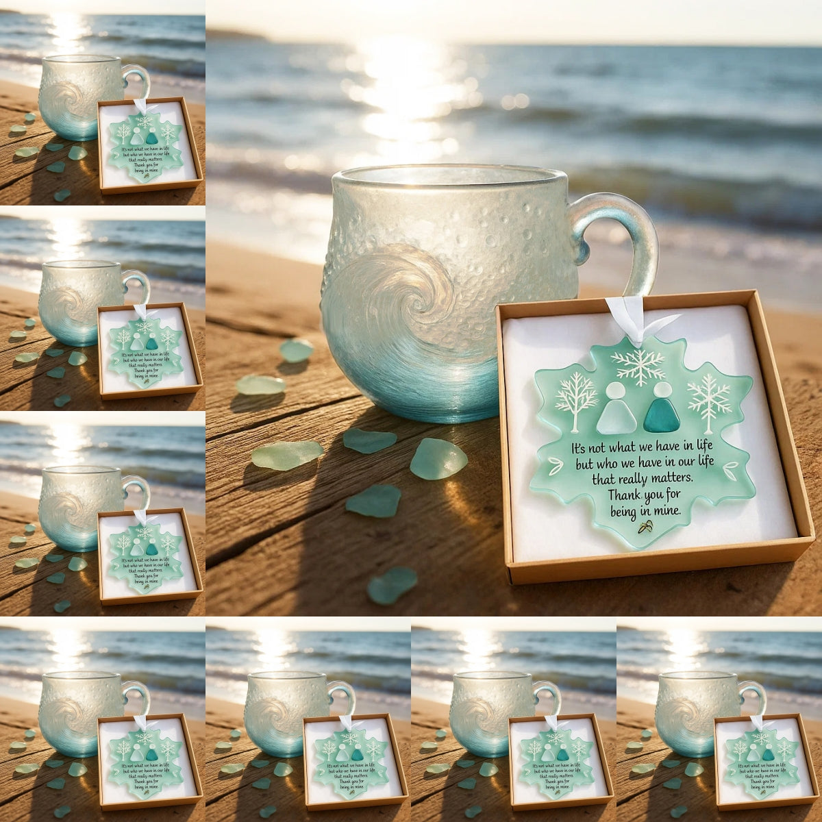🎄Christmas Best Gifts🔥 Unique Handcrafted Sea Glass Ocean Wave Mug🎁Free Gifts-CYZARIZE