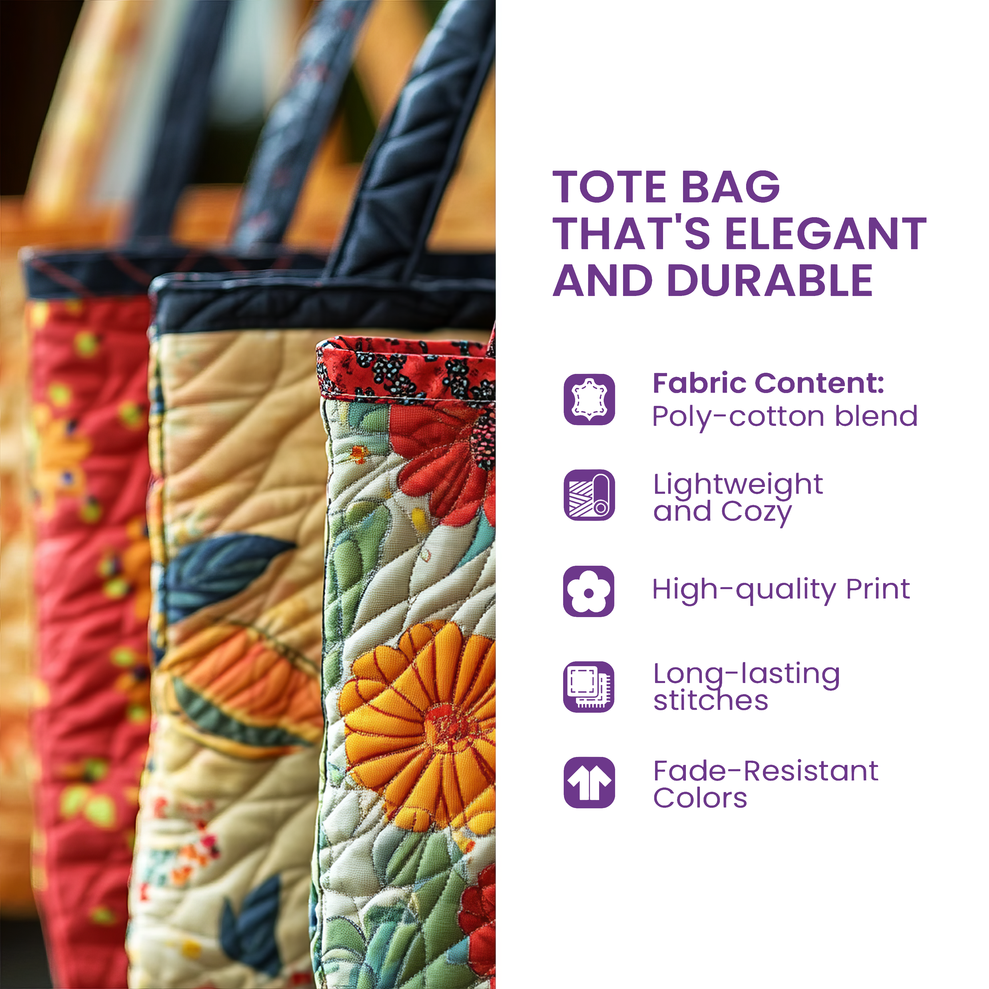 Cozy Companions Quilted Tote Bag