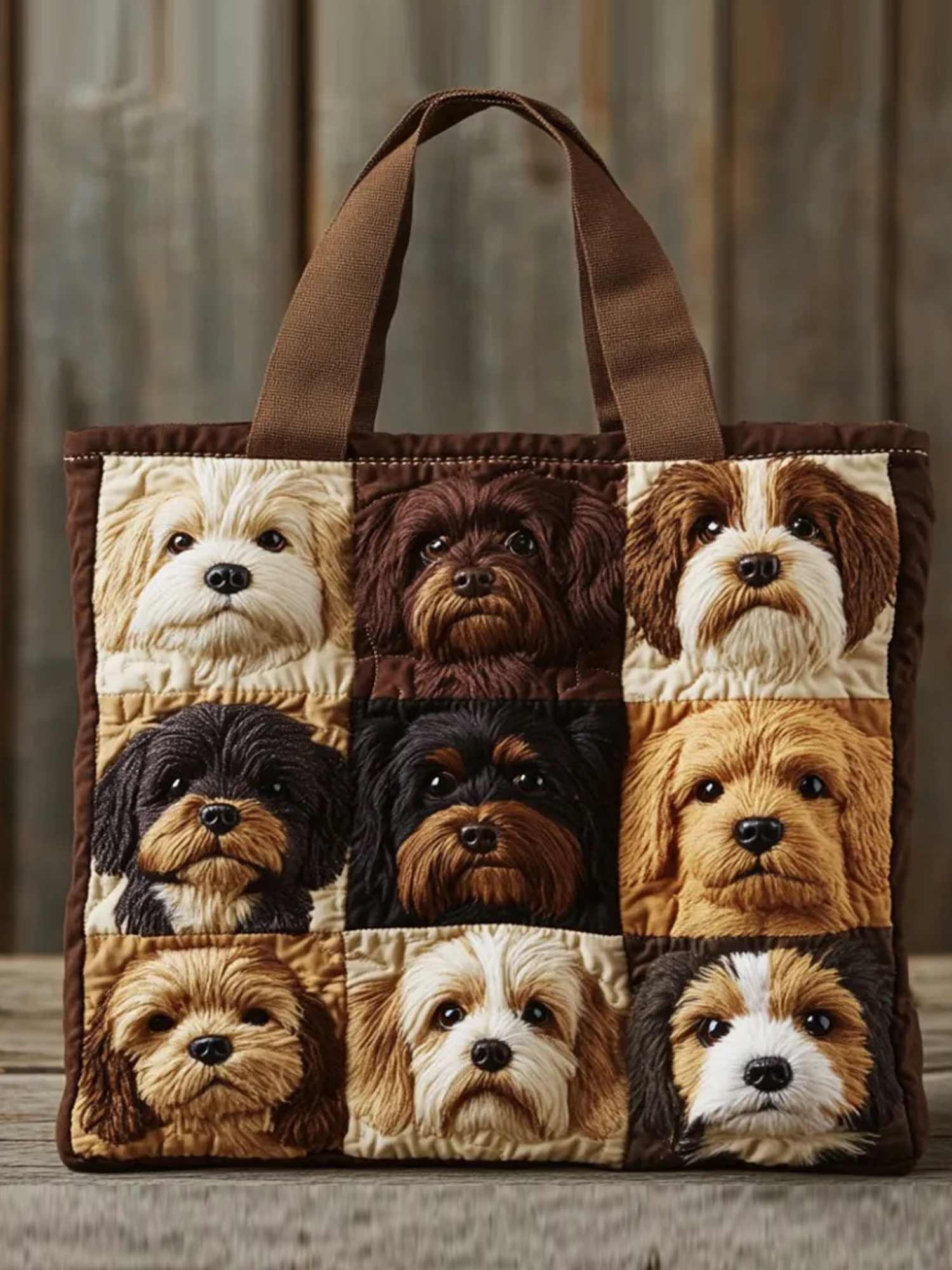 Puppy Patch Quilted Tote Bag