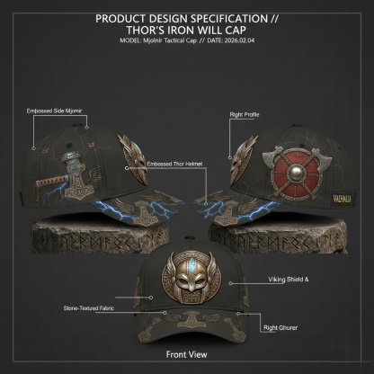 Thor’s Hammer: 3D Embossed Cap