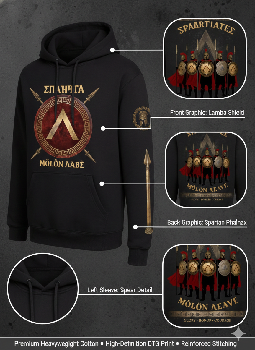Spartan Legion: "Molon Labe" Heavyweight Hoodie