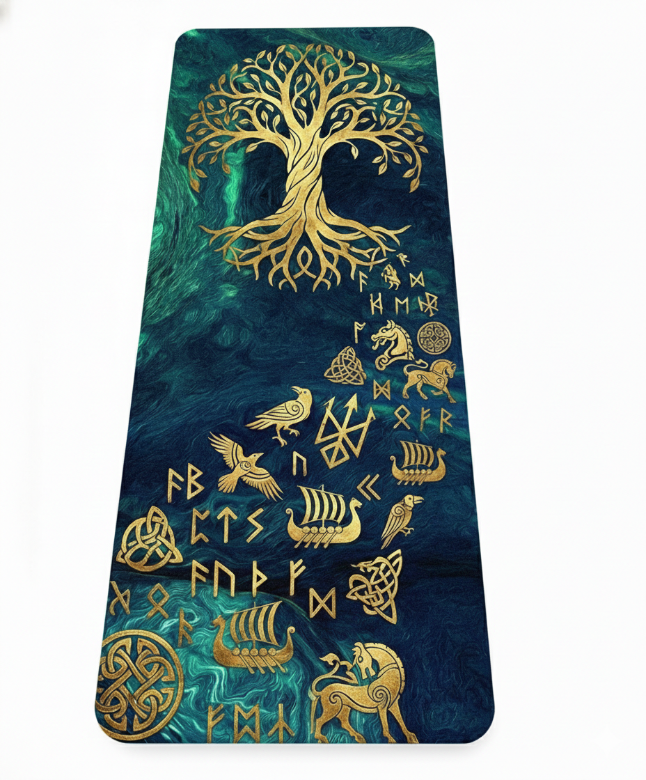Viking Tree of Life | Professional Non-Slip Natural Rubber Artistic Yoga Mat