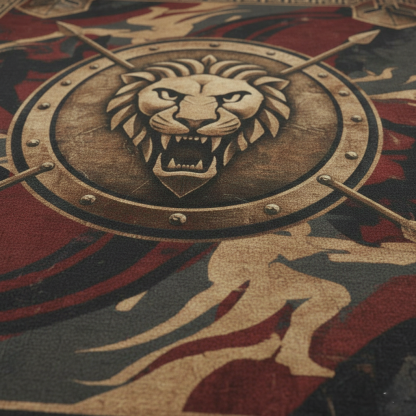 Shield of Sparta: Ancient Greek Warrior Inspired Creative Art Rug
