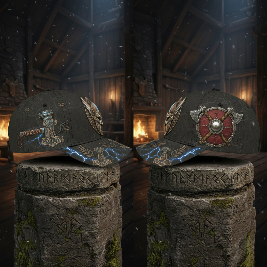 Thor’s Hammer: 3D Embossed Cap
