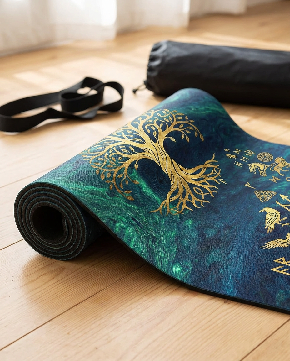 Viking Tree of Life | Professional Non-Slip Natural Rubber Artistic Yoga Mat