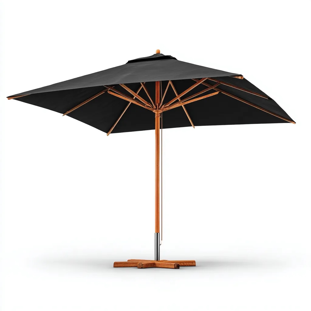 Parasol de jardin polyester 260x260x250 cm - noir - usage extérieur - design contemporain-Dwellingosa