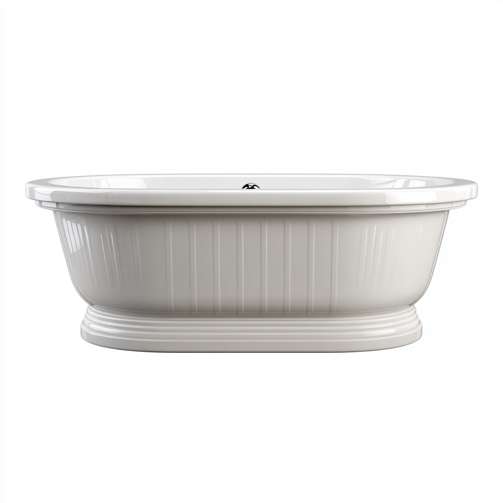 Baignoire autoportante - acrylique 175x82x62 cm - blanc - style classique-Dwellingosa