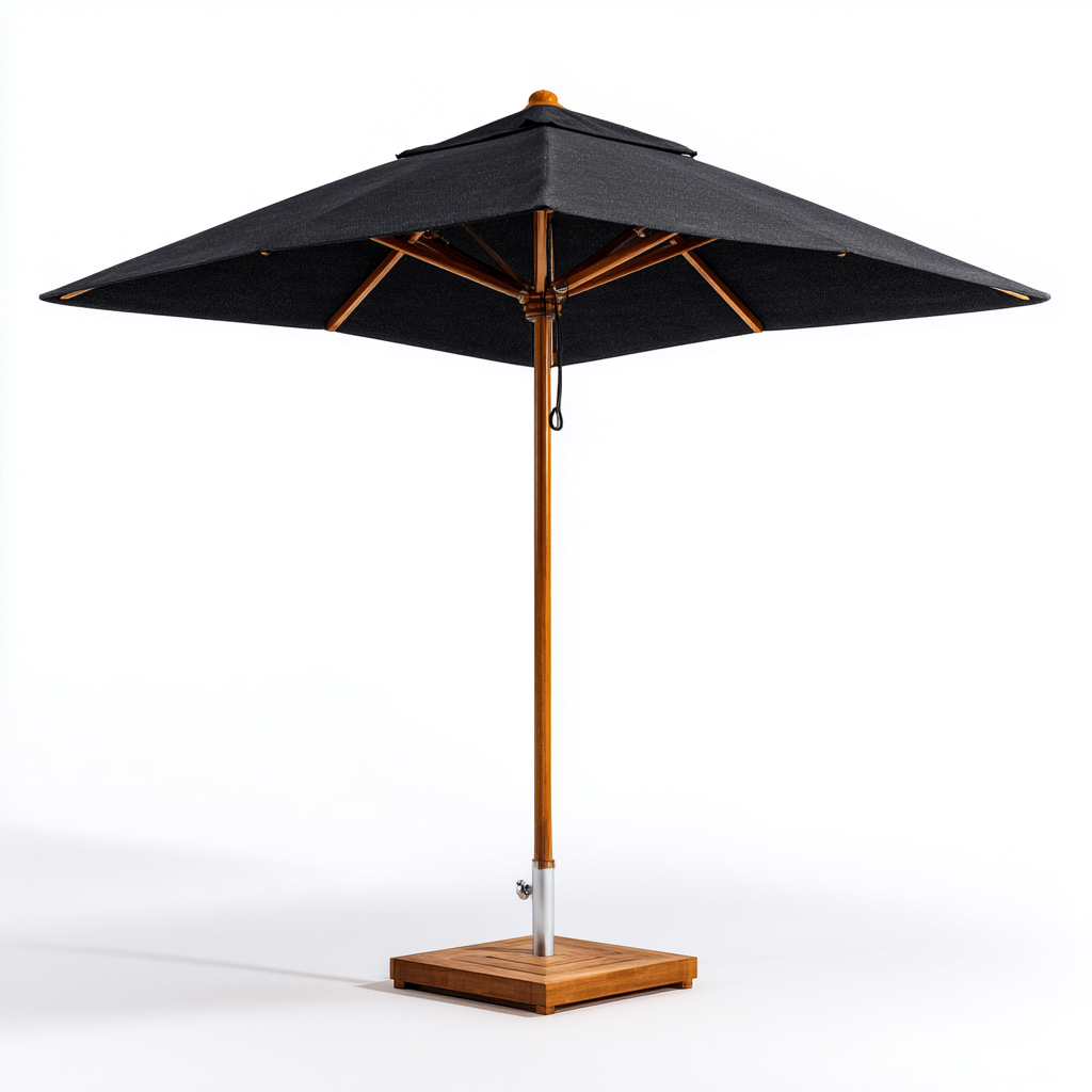 Parasol de jardin polyester 240x240x245 cm - noir - usage extérieur - design contemporain-Dwellingosa