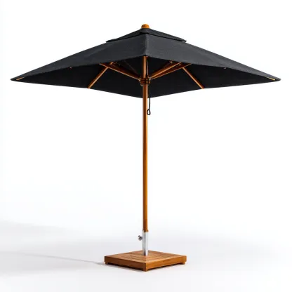 Parasol de jardin polyester 240x240x245 cm - noir - usage extérieur - design contemporain-Dwellingosa