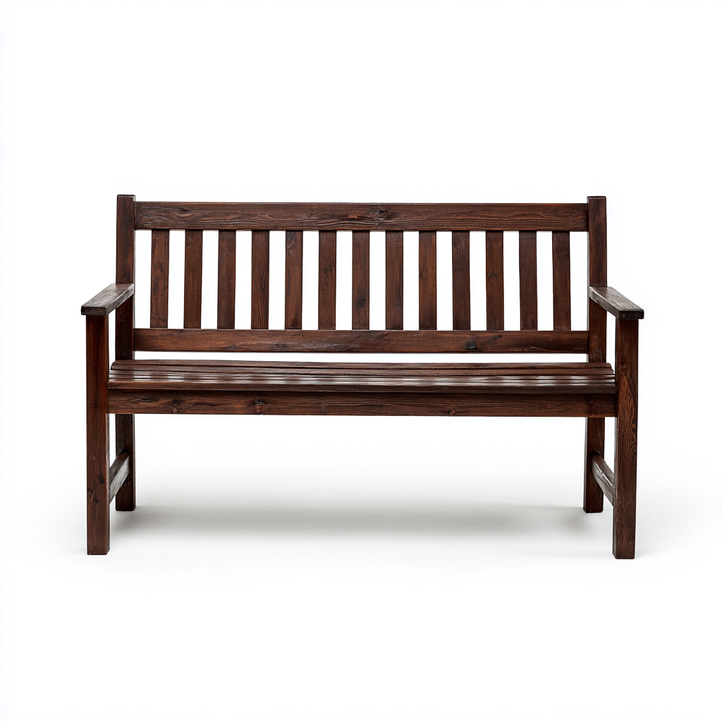Banc de jardin bois 134x60x88 cm - marron-bois - adapté à l'extérieur - design classique-Dwellingosa