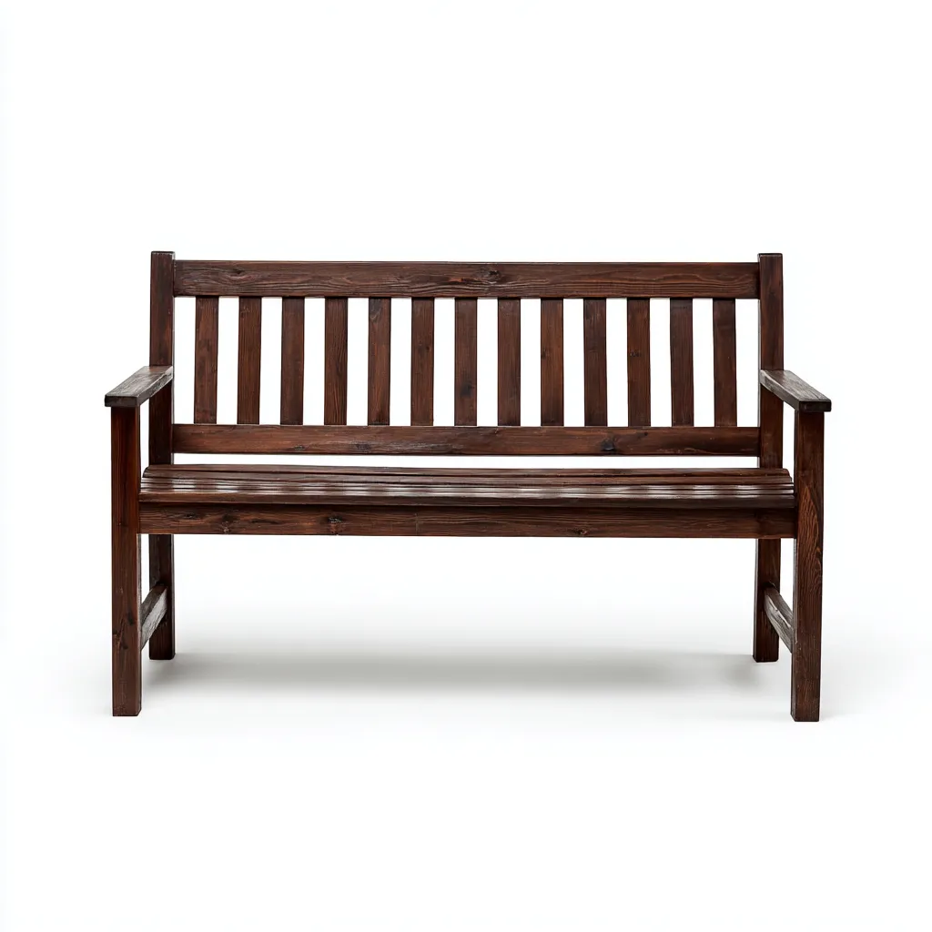 Banc de jardin bois 134x60x88 cm - marron-bois - adapté à l'extérieur - design classique-Dwellingosa