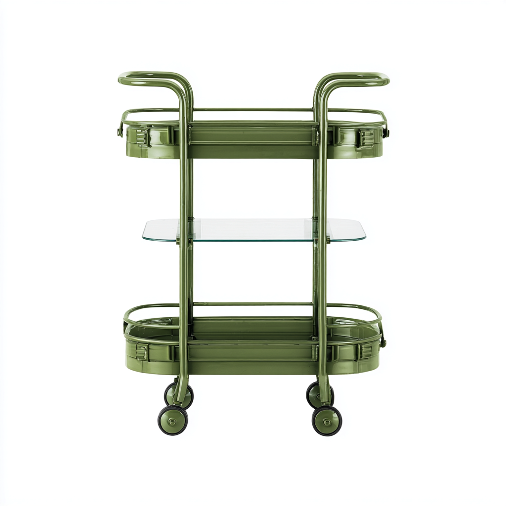 Dessertes et chariots métal-verre 68x42x87 cm - vert - style moderne-Dwellingosa